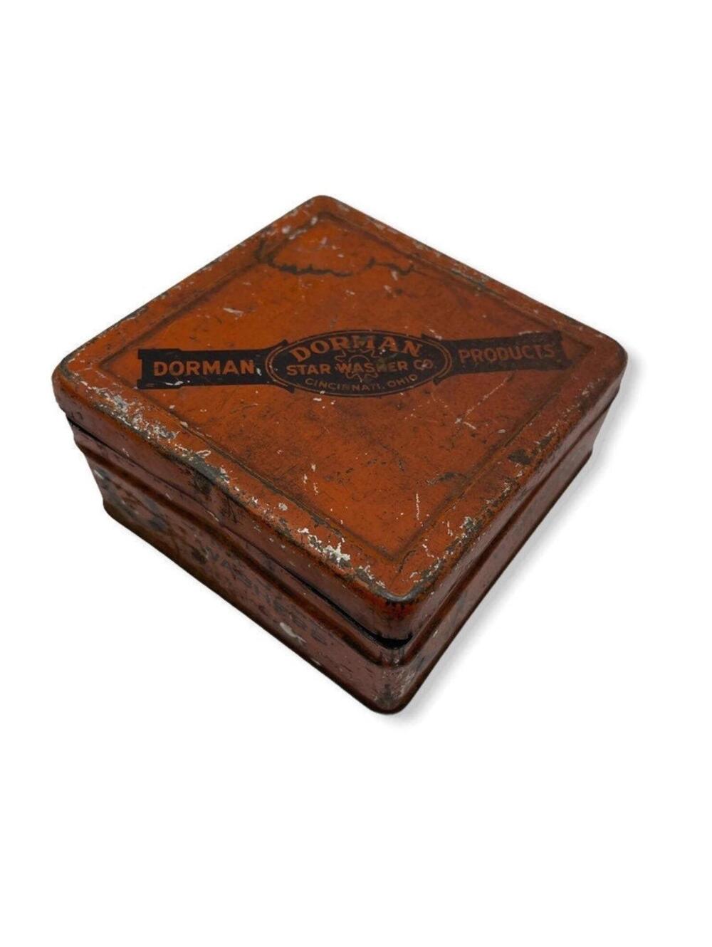 Vintage Dorman Products Tin: Distressed Garage Decor